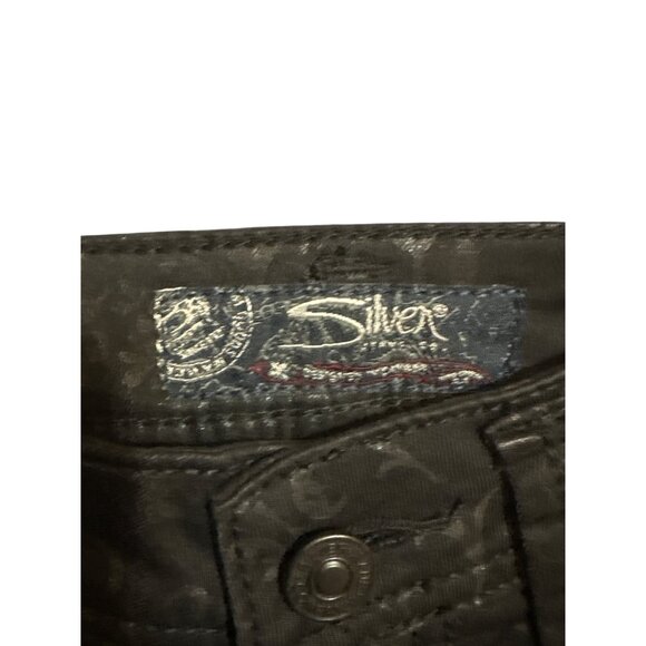 Silver Jeans Co. Suki Super Skinny Jeans W24 L31 Black Noir - Picture 3 of 6
